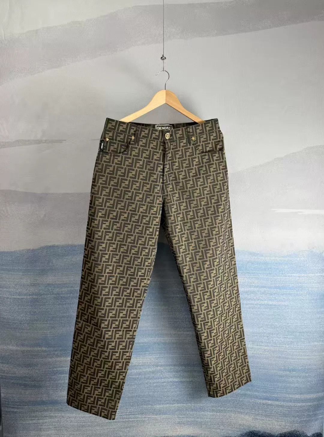 Fendi Fendi x Versace Brown Printed Cargo Pants Size US 36 / EU 52 - 1 Thumbnail