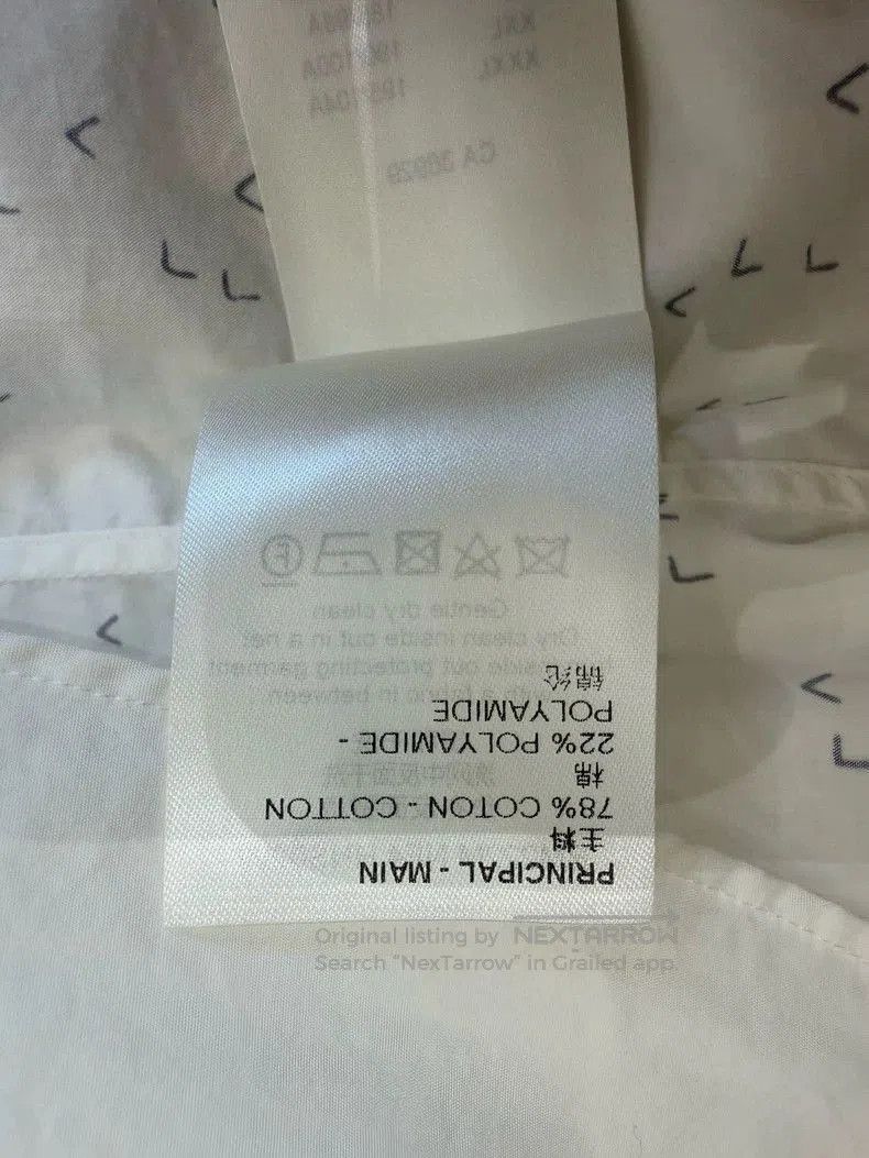 Louis Vuitton Louis Vuitton White Logo Print Long Sleeve Shirt. Size US XS / EU 42 / 0 - 6 Thumbnail