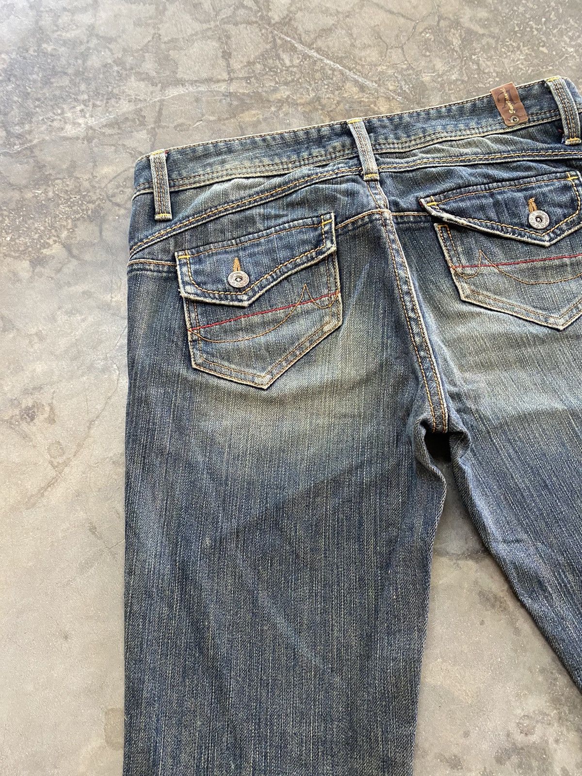 Hysteric Glamour × If Six Was Nine × Japanese Brand Flare Jeans Sweet Camel Mud Rusty Denim Size US 29 - 5 Thumbnail