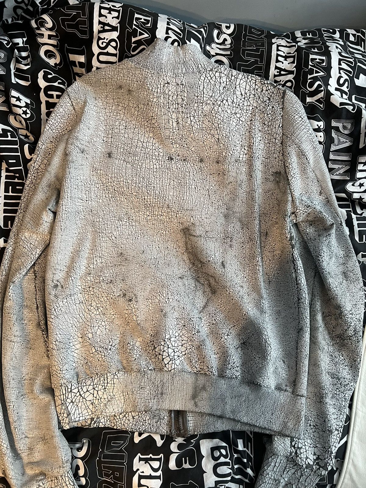 Rick Owens Rick Owens paint crack bomber Size US XXL / EU 58 / 5 - 2 Thumbnail