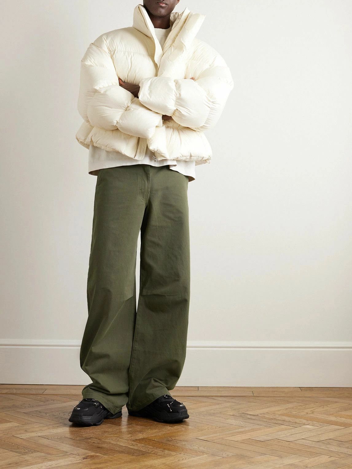 Entire Studios ENTIRE STUDIOS Wide High-Rise PM Pants - Olive (Large / W34) Size US 34 / EU 50 - 1 Thumbnail