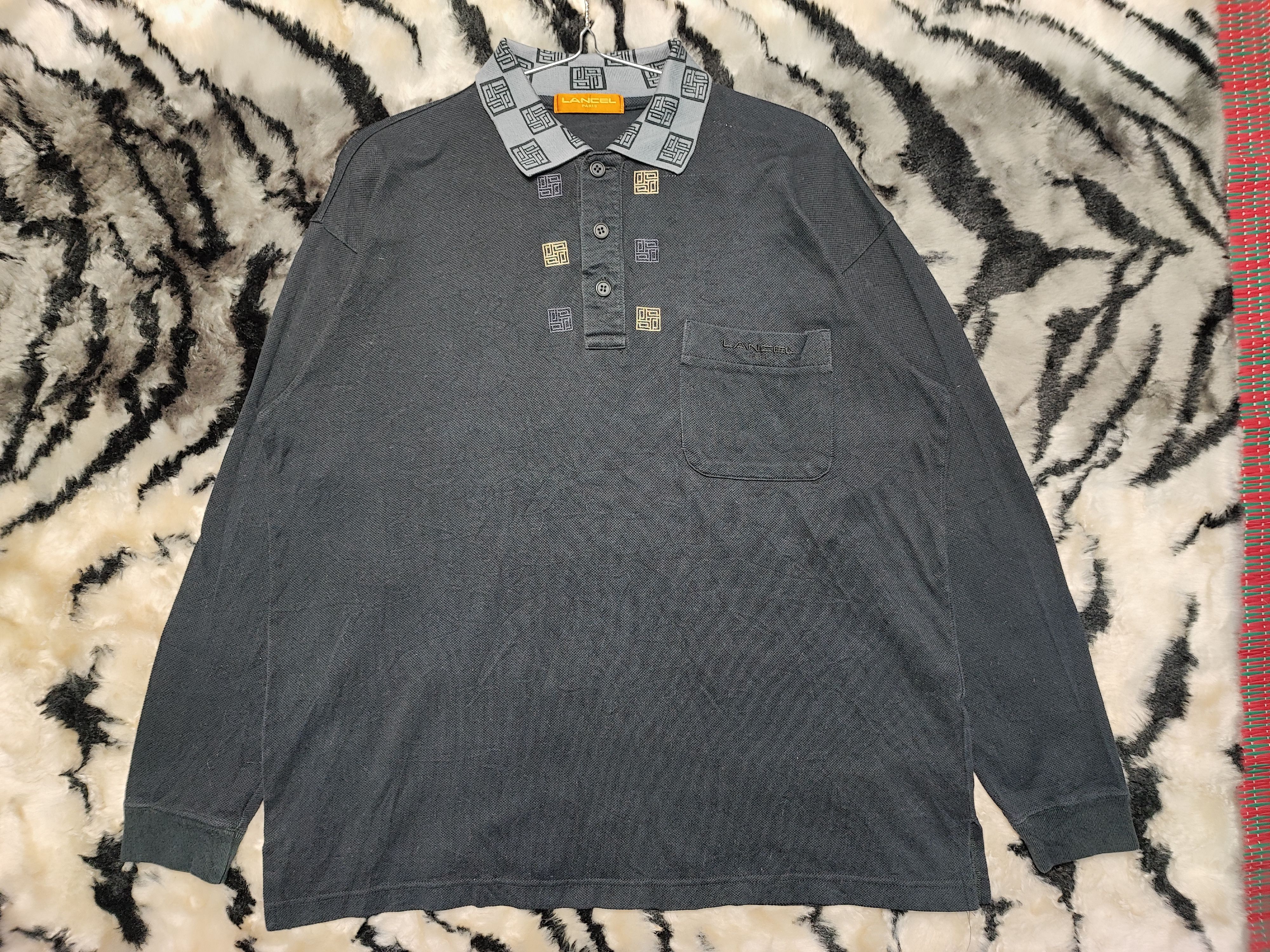 Lancel × Vintage Lancel Paris Polo T-shirt Vintage Design Size US L / EU 52-54 / 3 - 3 Thumbnail