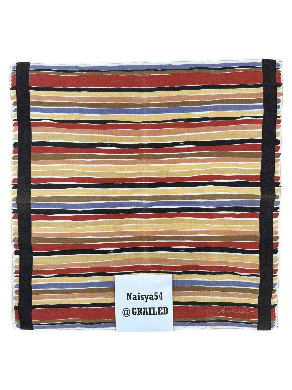 Kansai Yamamoto Kansai Handkerchief Neckerchief Bandana Pocketsquare Size ONE SIZE - 6 Thumbnail