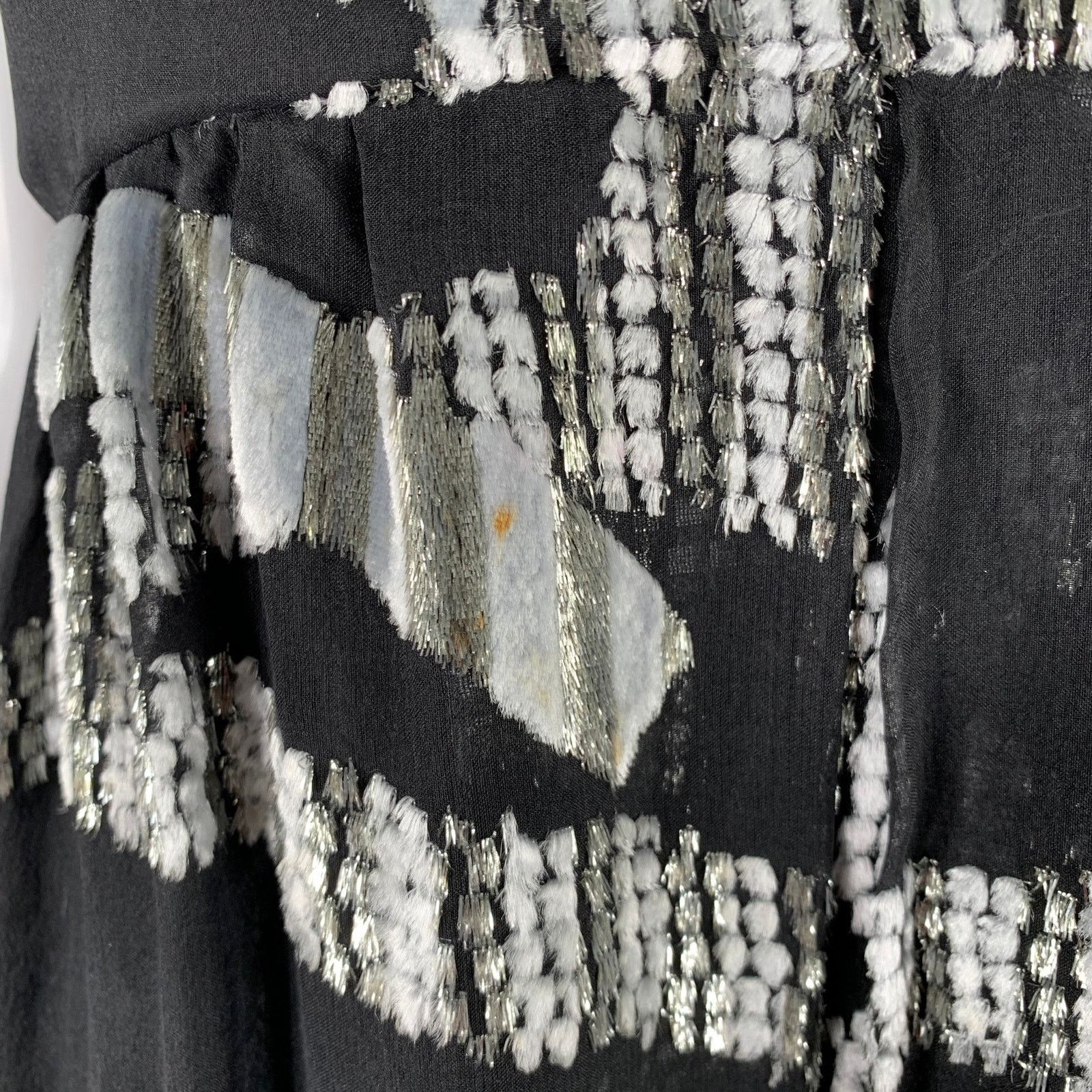 Marc Jacobs Size 2 Black Silver Silk Blend Jacquard Sleeveless Dress Size XS / US 0-2 / IT 36-38 - 5 Thumbnail