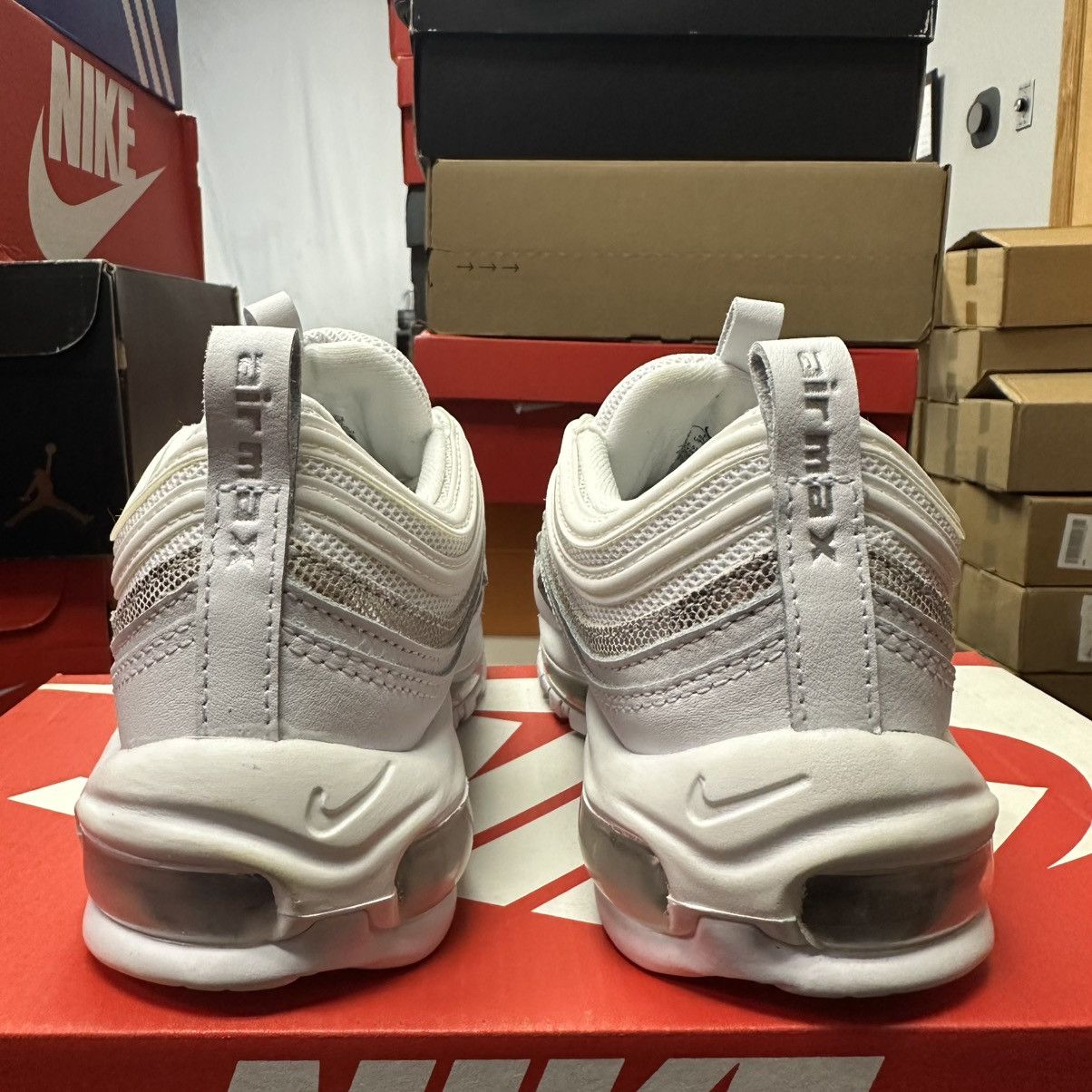 Nike Size 6.5W (5M) - Nike Air Max 97 White Chrome FQ8889-100 Size US 6.5 / IT 36.5 - 4 Thumbnail