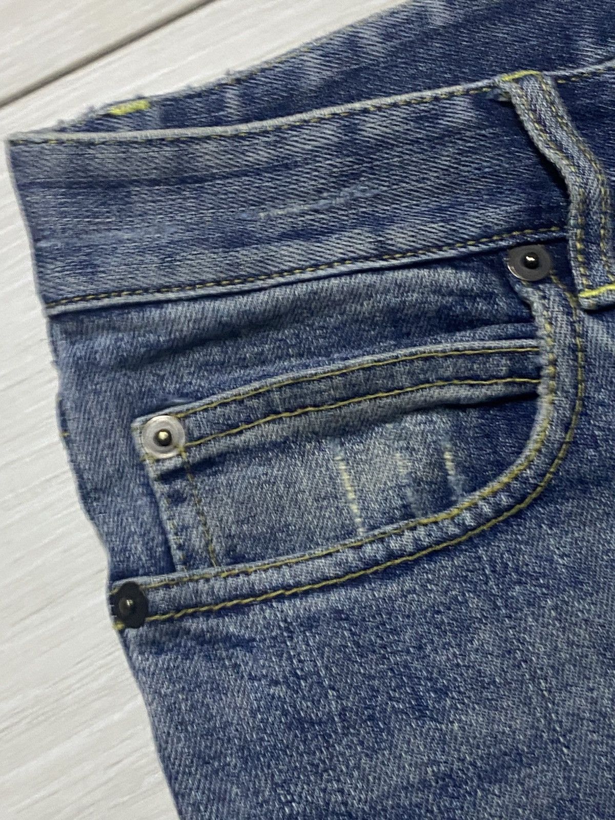 Melrose Japanese Brand Melrose Faded Wash Distressed Flare Jeans Size US 29 - 8 Thumbnail