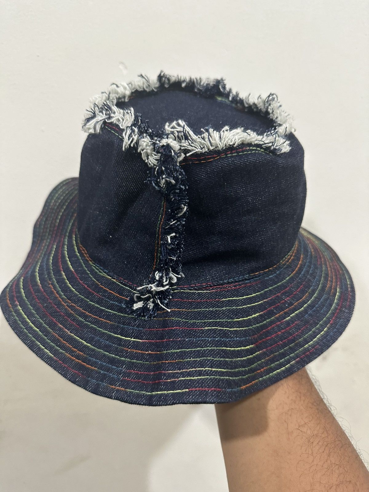 Japanese Brand Distress Denim Like Kapital Hat Size ONE SIZE - 1 Thumbnail