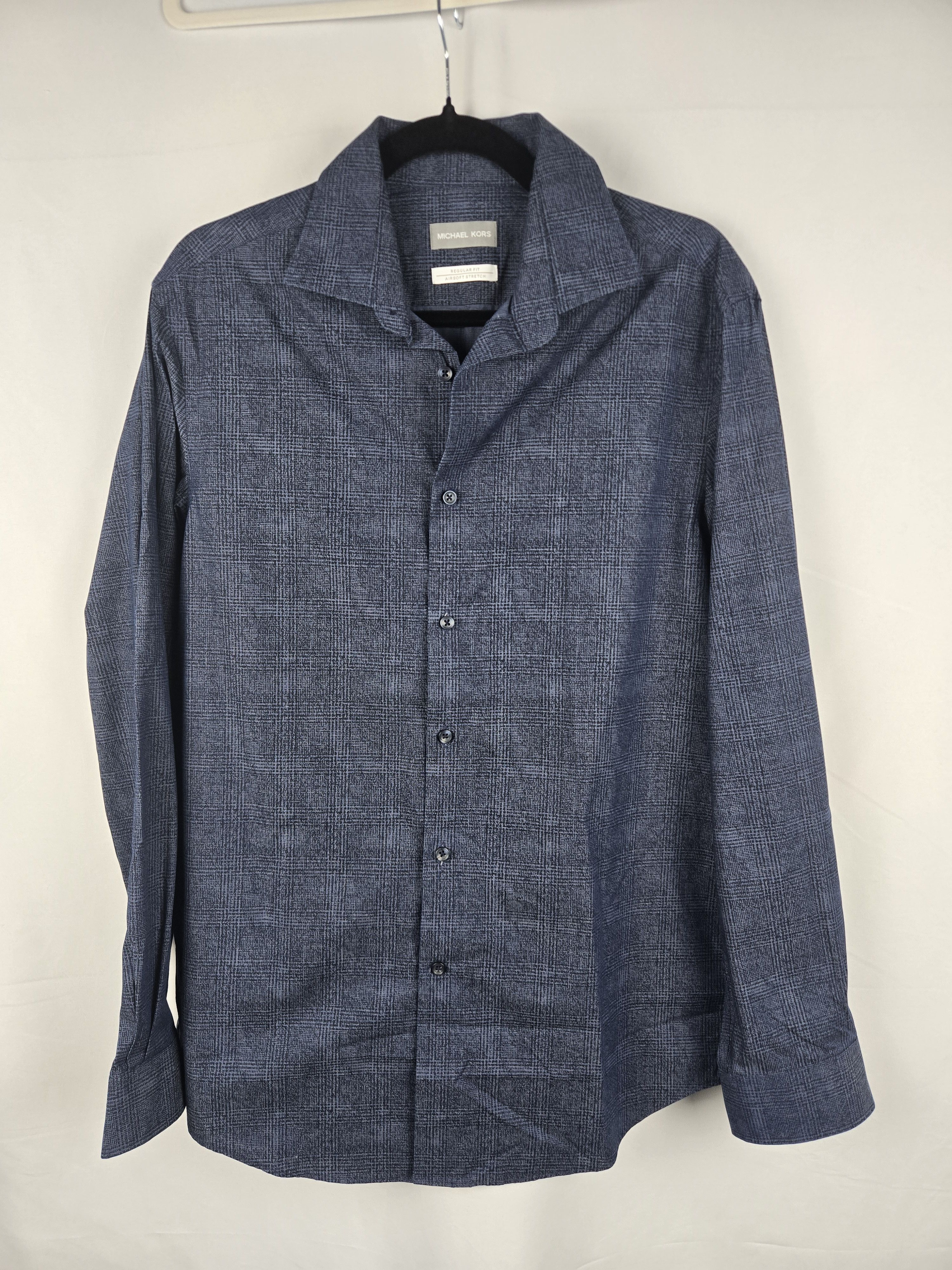 Michael Kors Michael Kors navy blue patterned dress shirt Size US L / EU 52-54 / 3 - 1 Thumbnail