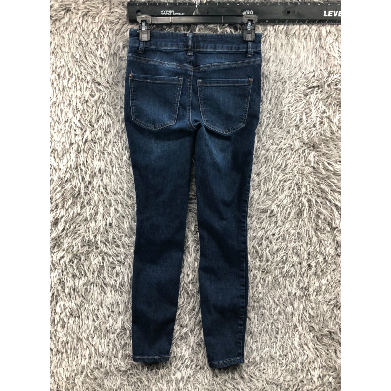 Vintage Maurices Everflex High Rise Skinny Jeans Womens Blue Dark Wash 0 Short 純 Size 25" / US 0 / IT 36 - 5 Thumbnail