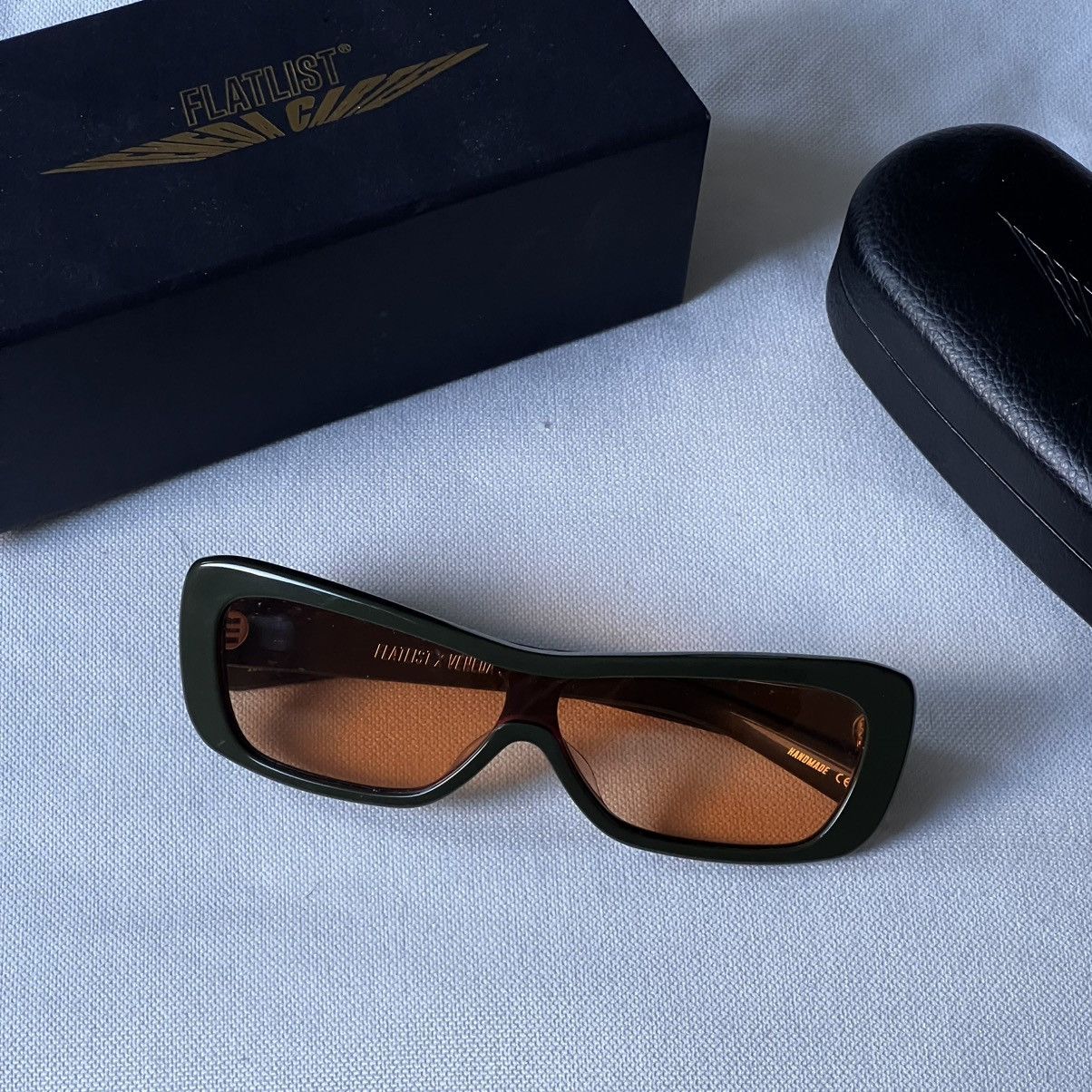 FLATLIST Eyewear Veneda Carter x Flatlist Green Disco Sunglasses Size ONE SIZE - 5 Thumbnail