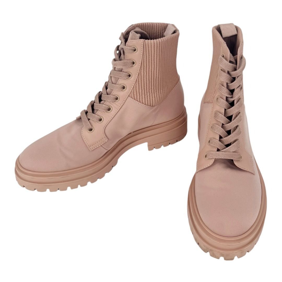Gianvito Rossi Gianvito Rossi Pink Canvas Lace Up Combat Boots Size US 6.5 / IT 36.5 - 4 Thumbnail