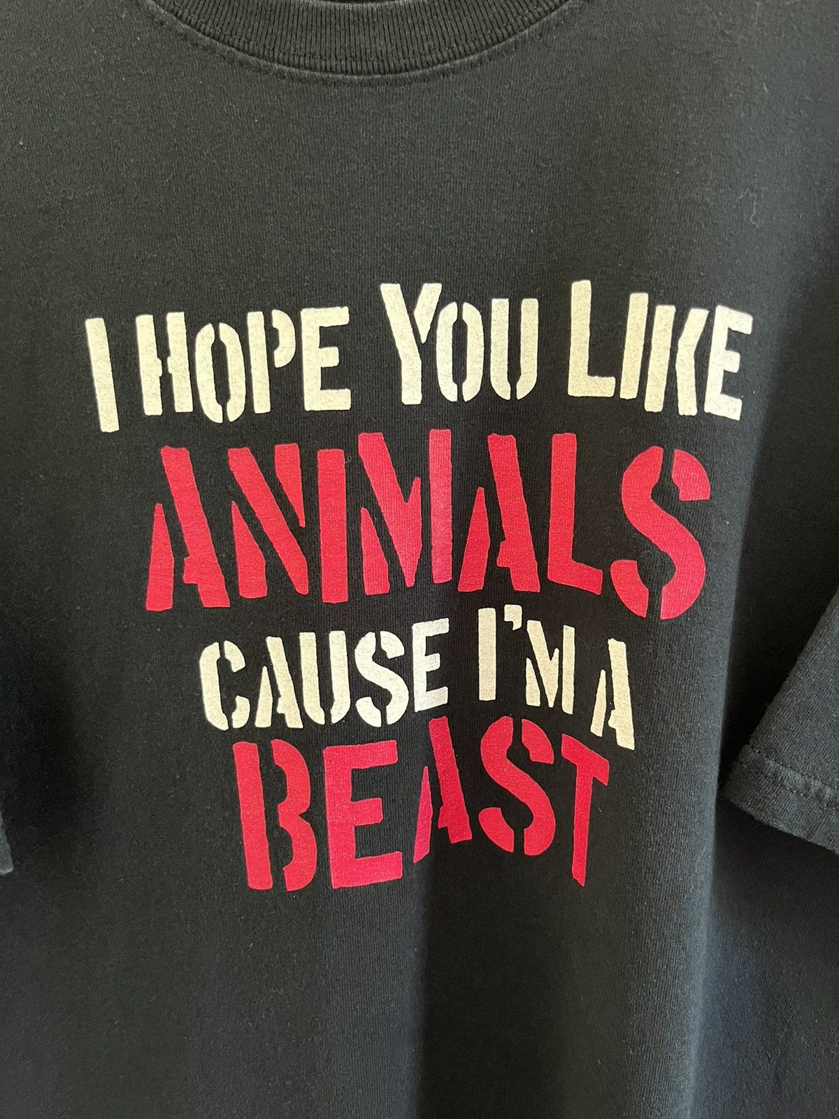Vintage Vintage Y2K Adult Humor “I Hope You Like Animals…” T-Shirt Size US XL / EU 56 / 4 - 3 Thumbnail