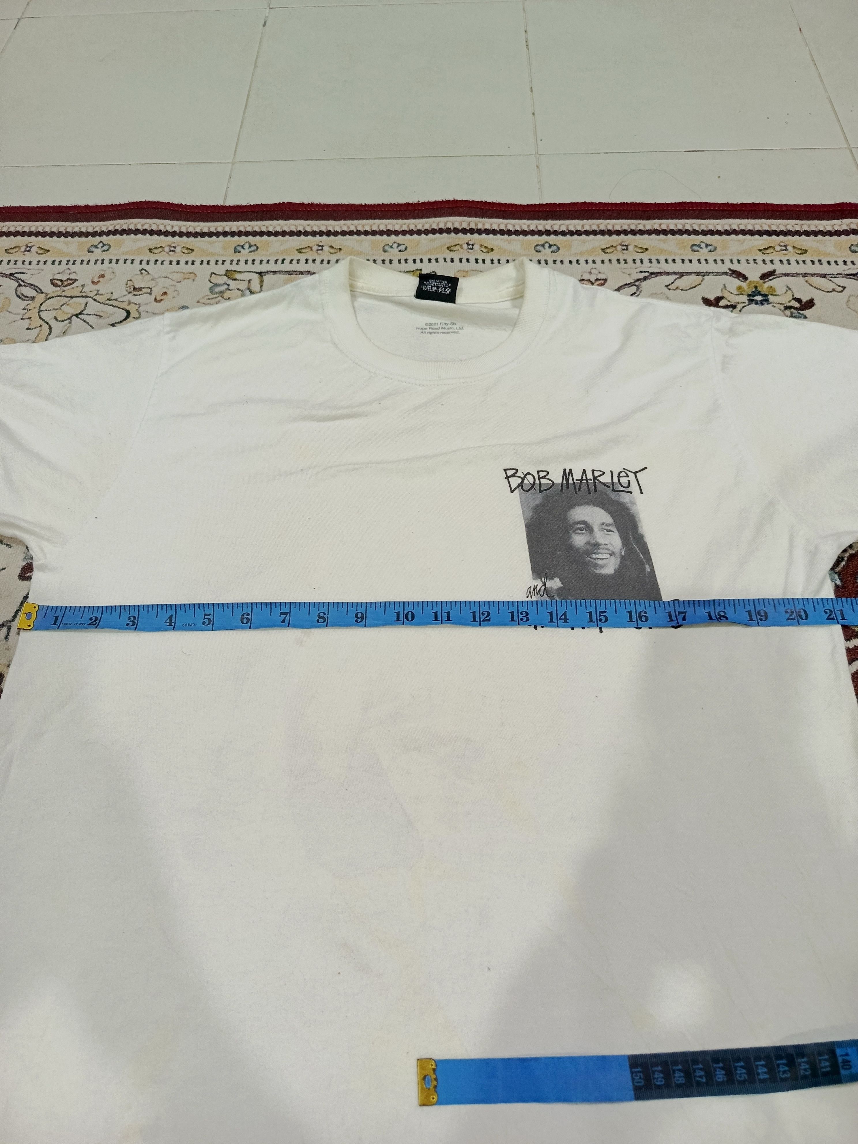 Stussy Bob Marley × Stussy bob frame tee white Size US M / EU 48-50 / 2 - 10 Thumbnail