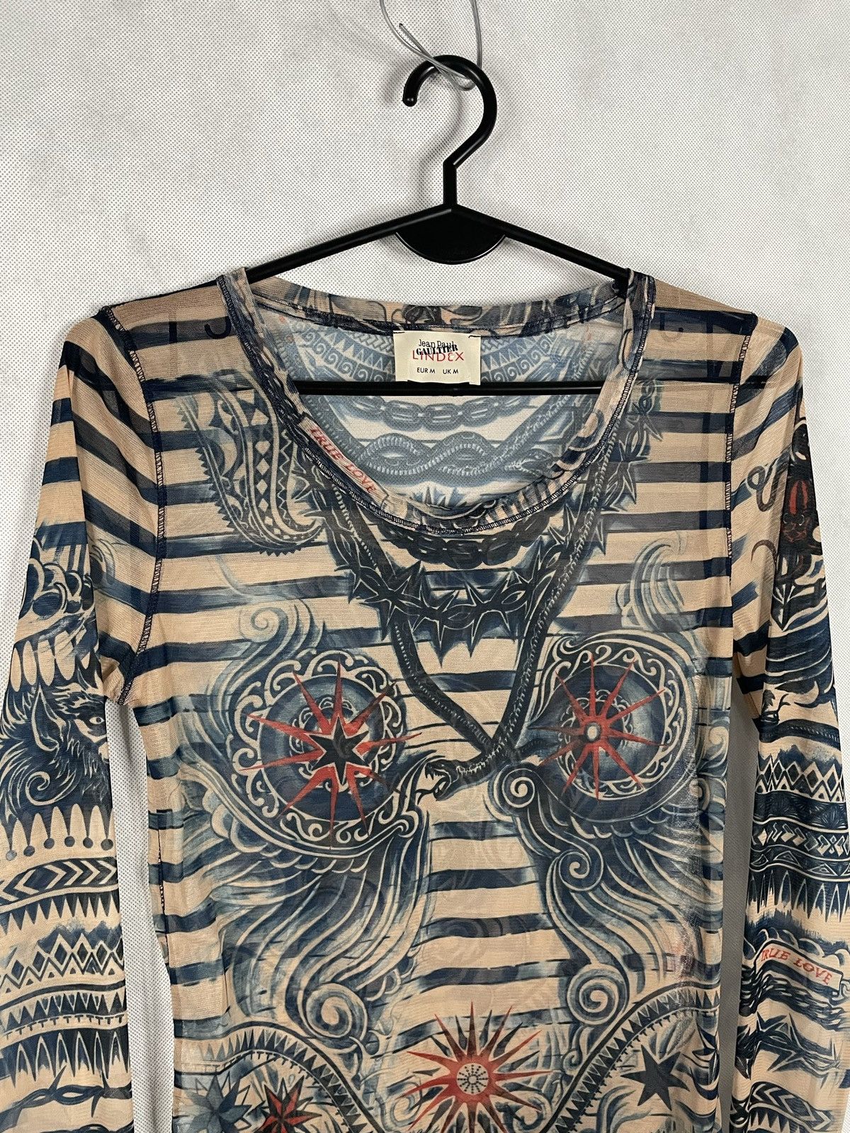 Jean Paul Gaultier × Vintage Jean Paul Gaultier JPG Lindex Vintage Mesh Long Sleeve Top Size M / US 6-8 / IT 42-44 - 4 Thumbnail