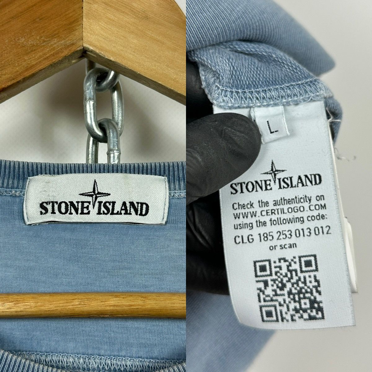Stone Island Stone Island Custom Garment Dyed Blue Sweatshirt Size US L / EU 52-54 / 3 - 21 Thumbnail