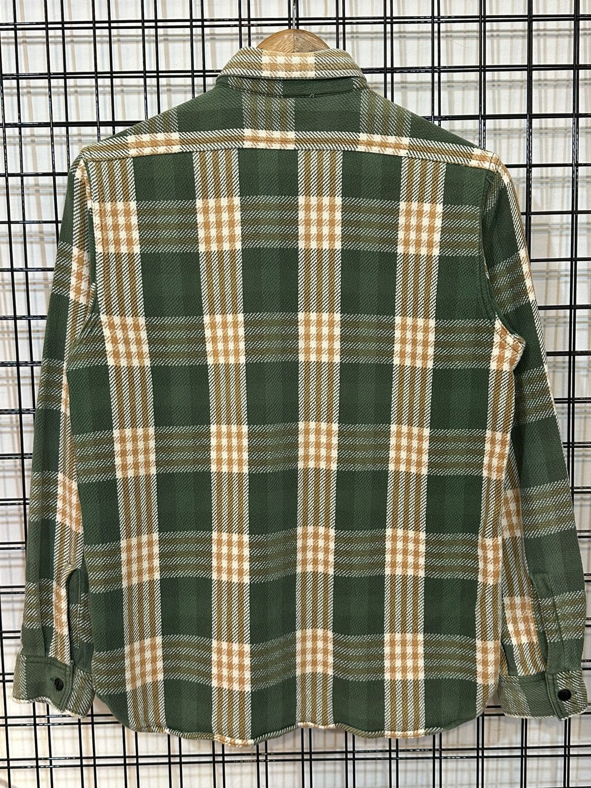 Sugar Cane Sugar Cane green and orange plaid twill flannel shirt. Size US S / EU 44-46 / 1 - 2 Thumbnail