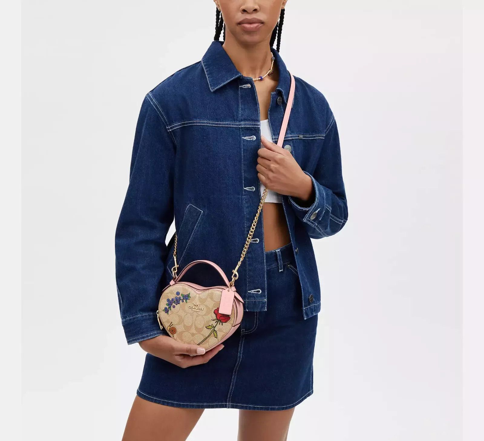 Coach Observed By Us Heart Crossbody In Signature Canvas Size ONE SIZE - 10 Thumbnail