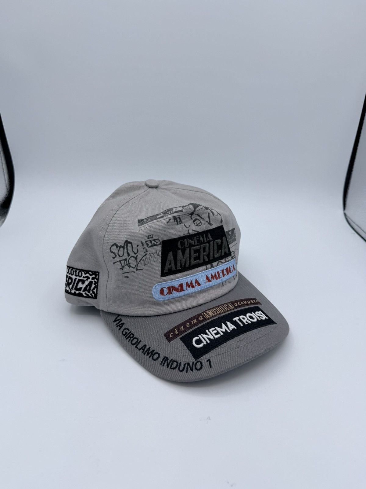 Paly Hollywood Paly Hollywood Cinema America Grey Hat Cap Size ONE SIZE - 6 Thumbnail