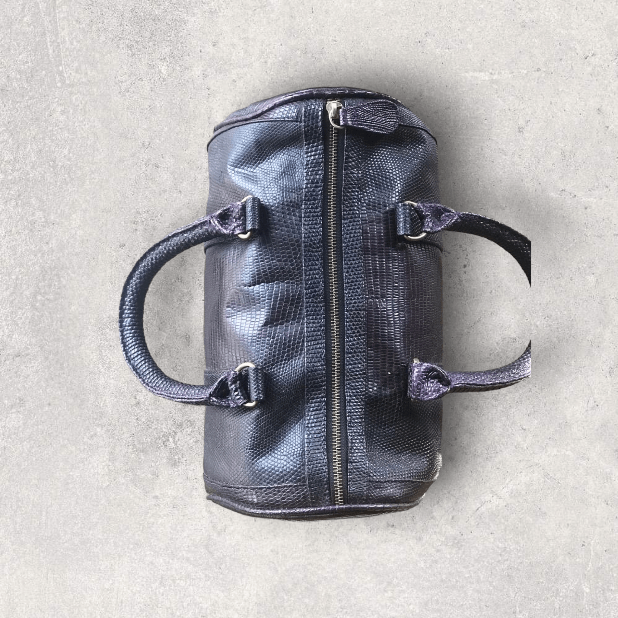 Genuine Leather Lizard Skin Leather Handmade HandleBag Size ONE SIZE - 11 Thumbnail