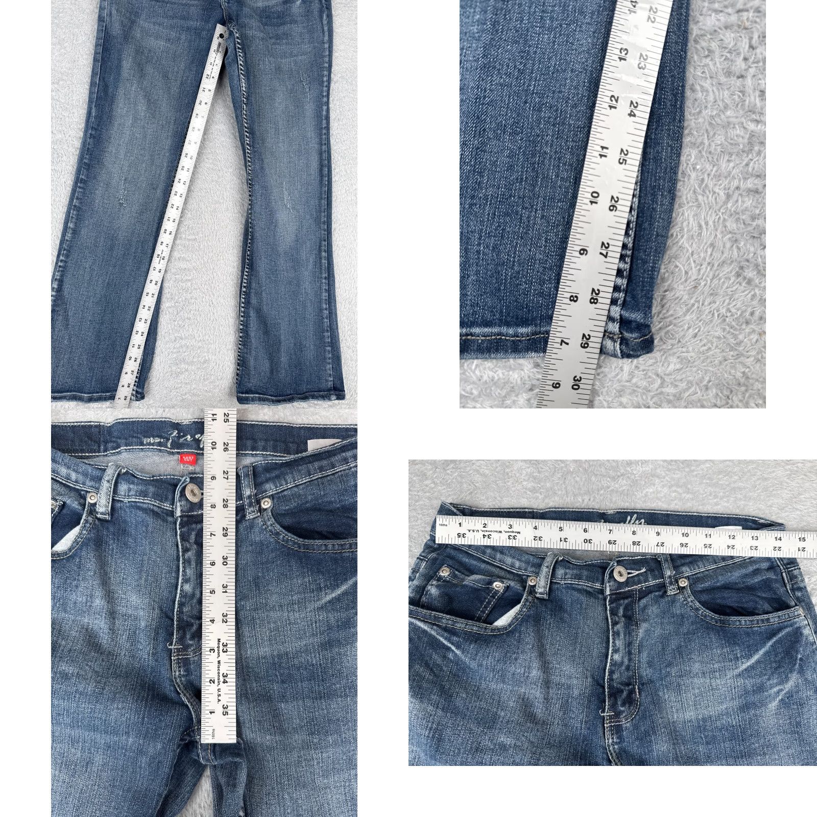 7 For All Mankind 7 For All Mankind Jeans Women Bootcut Denim Blue 29x29 Regular Stretch Distressed Mid Rise 29 Inseam 10 Size 32" / US 10 / IT 46 - 8 Thumbnail