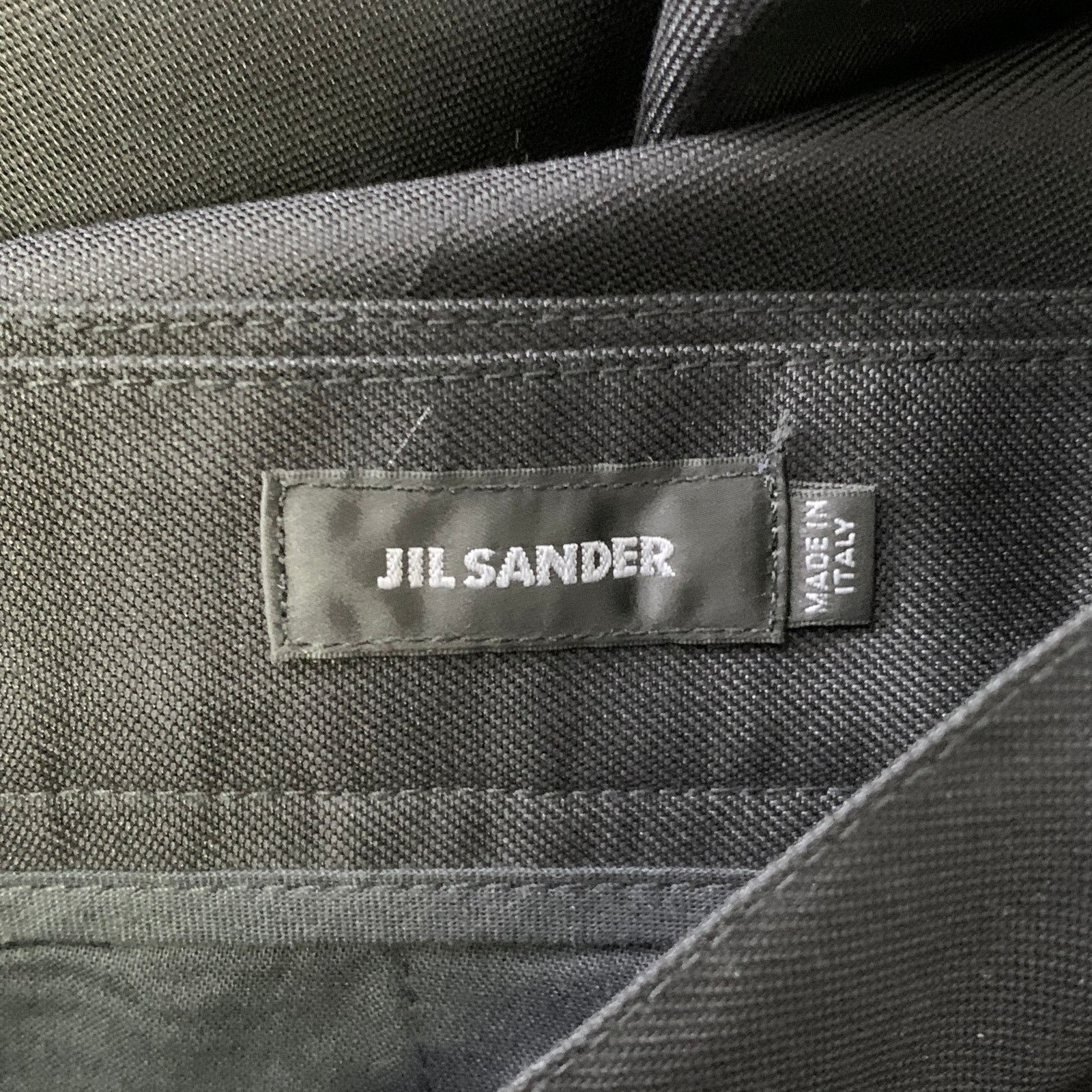 Jil Sander Size 34 Black Cotton Blend Side Strap Casual Pants Size US 34 / EU 50 - 4 Thumbnail