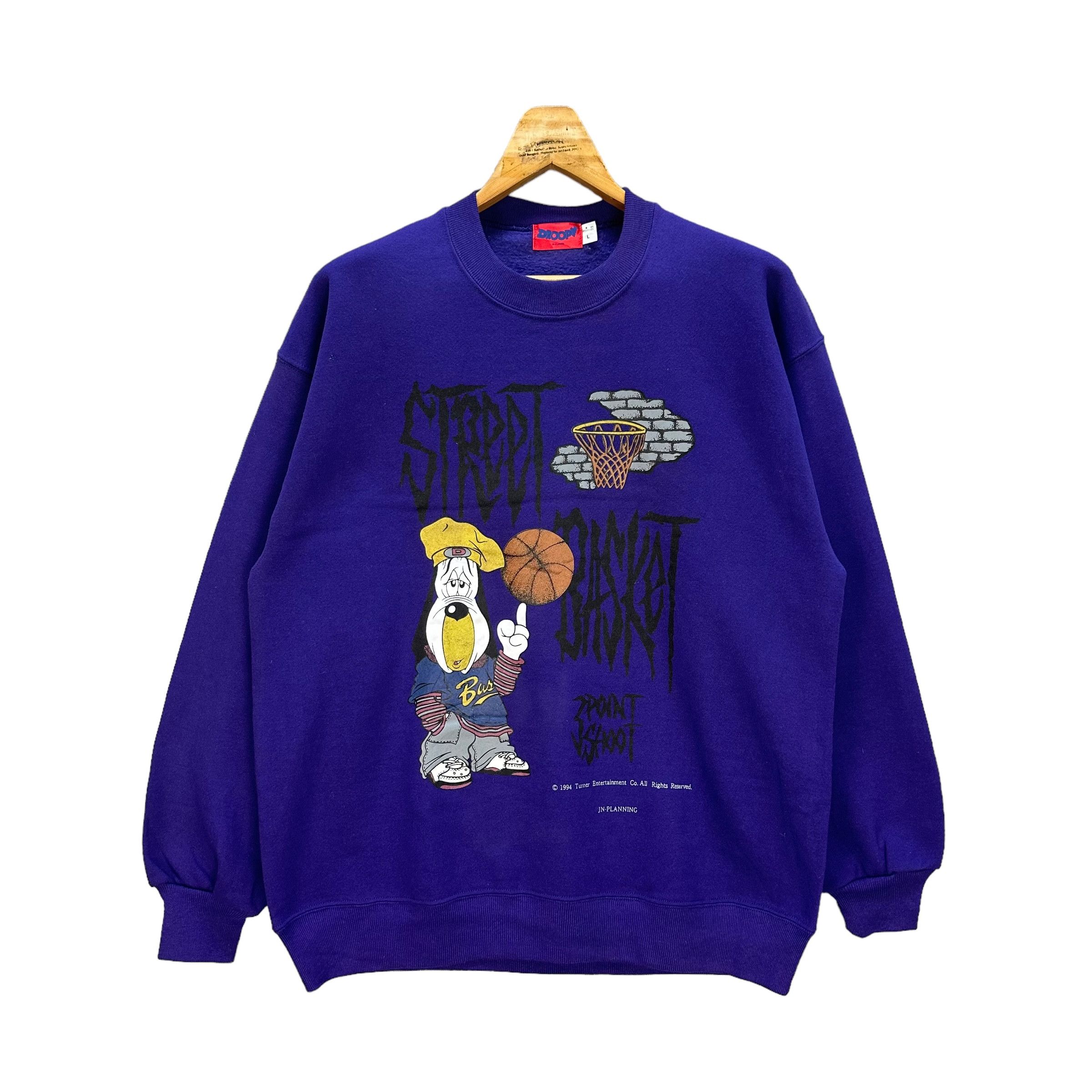 Cartoon Network 94's DROOPY STREET BASKET GRAPHIC SWEATSHIRTS #8907-037 Size US L / EU 52-54 / 3 - 1 Thumbnail