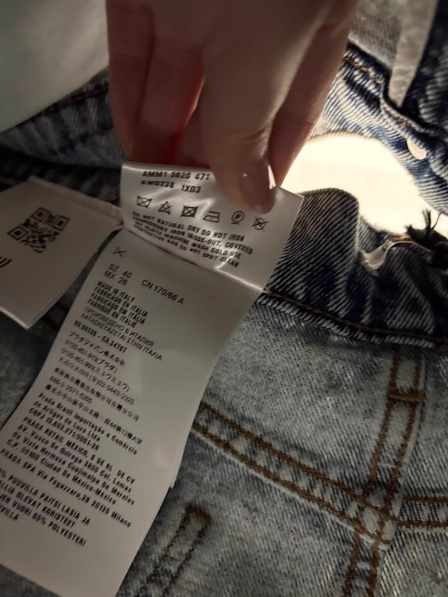 Miu Miu MIU MIU crystal Washed High-Waist A-Line Denim Mini Skirt 40 Size 27" / US 4 / IT 40 - 7 Thumbnail