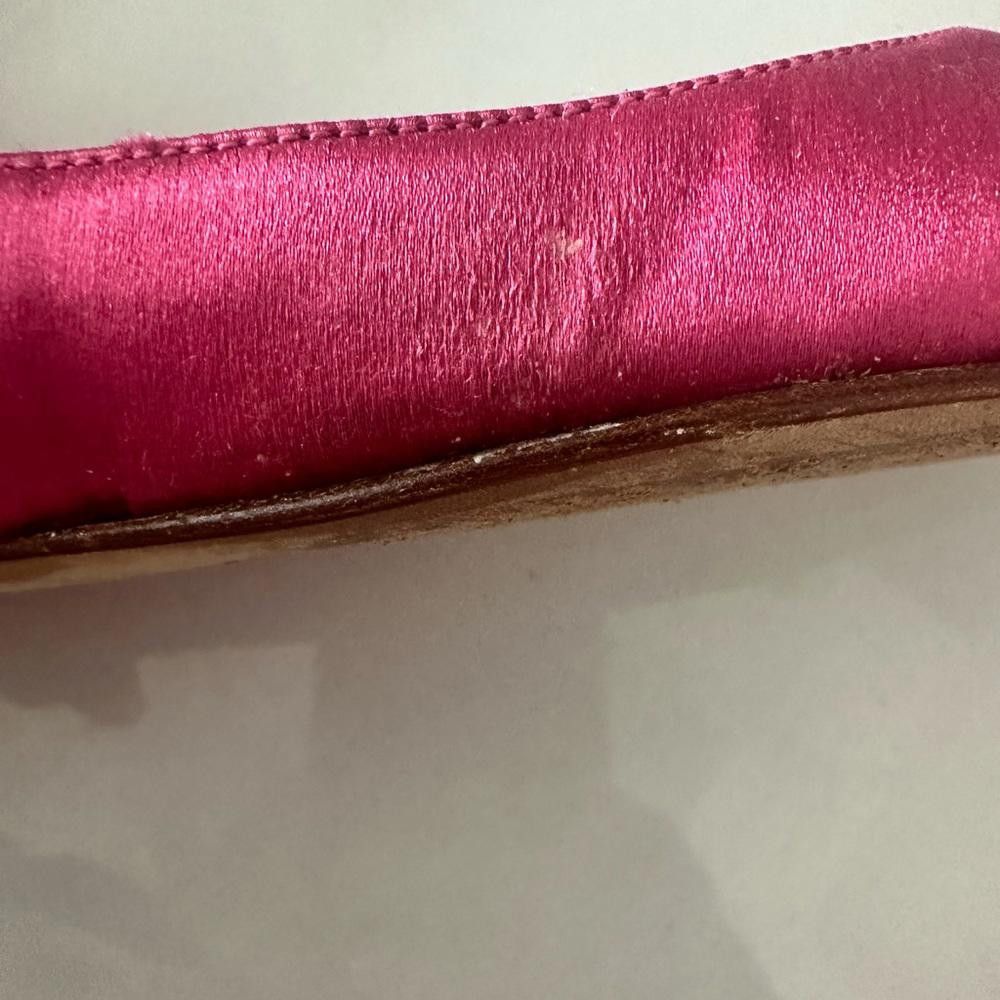 Manolo Blahnik Manolo Blahnik Raspberry Dark Pink Satin Ballet Flats 35.5 Size US 4.5 / IT 34.5 - 9 Thumbnail