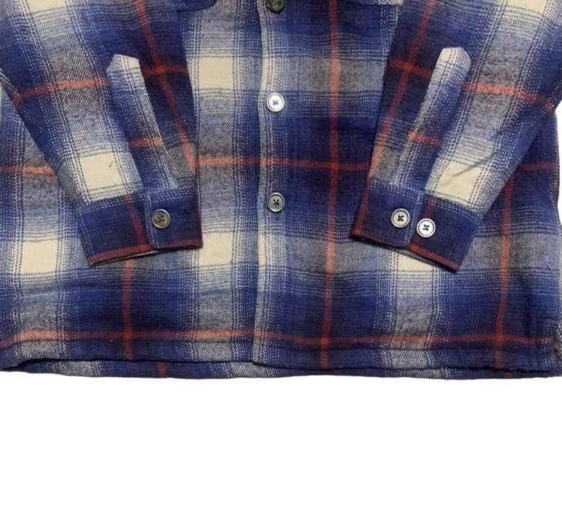 Japanese Brand Vintage Galaja Japan Plaid Wool Flannel Shirt Jacket Size US L / EU 52-54 / 3 - 3 Thumbnail
