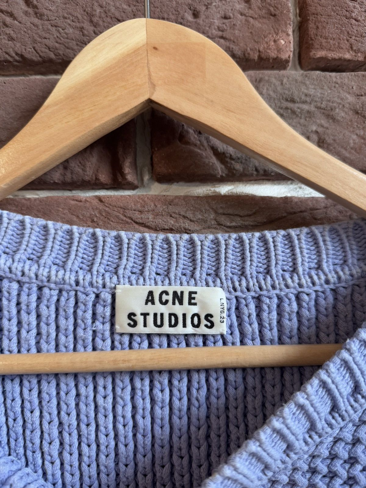 Acne Studios Acne Studios Lavender Cable Designer Knit Sweater Hype Size US S / EU 44-46 / 1 - 3 Thumbnail