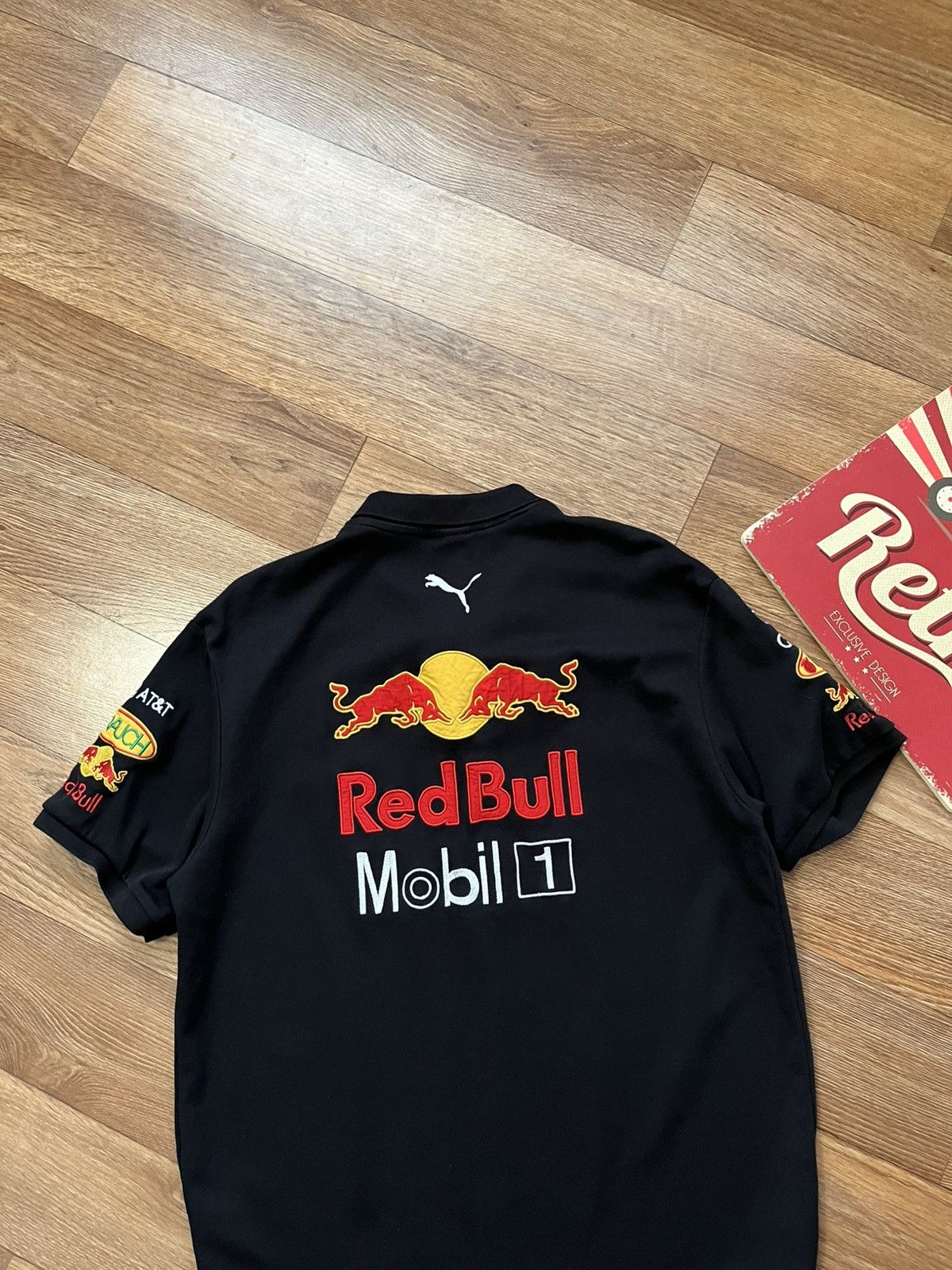 Red Bull Vintage Puma Red Bull Racing Mobil 1 Team Polo T Shirt Size US L / EU 52-54 / 3 - 8 Thumbnail