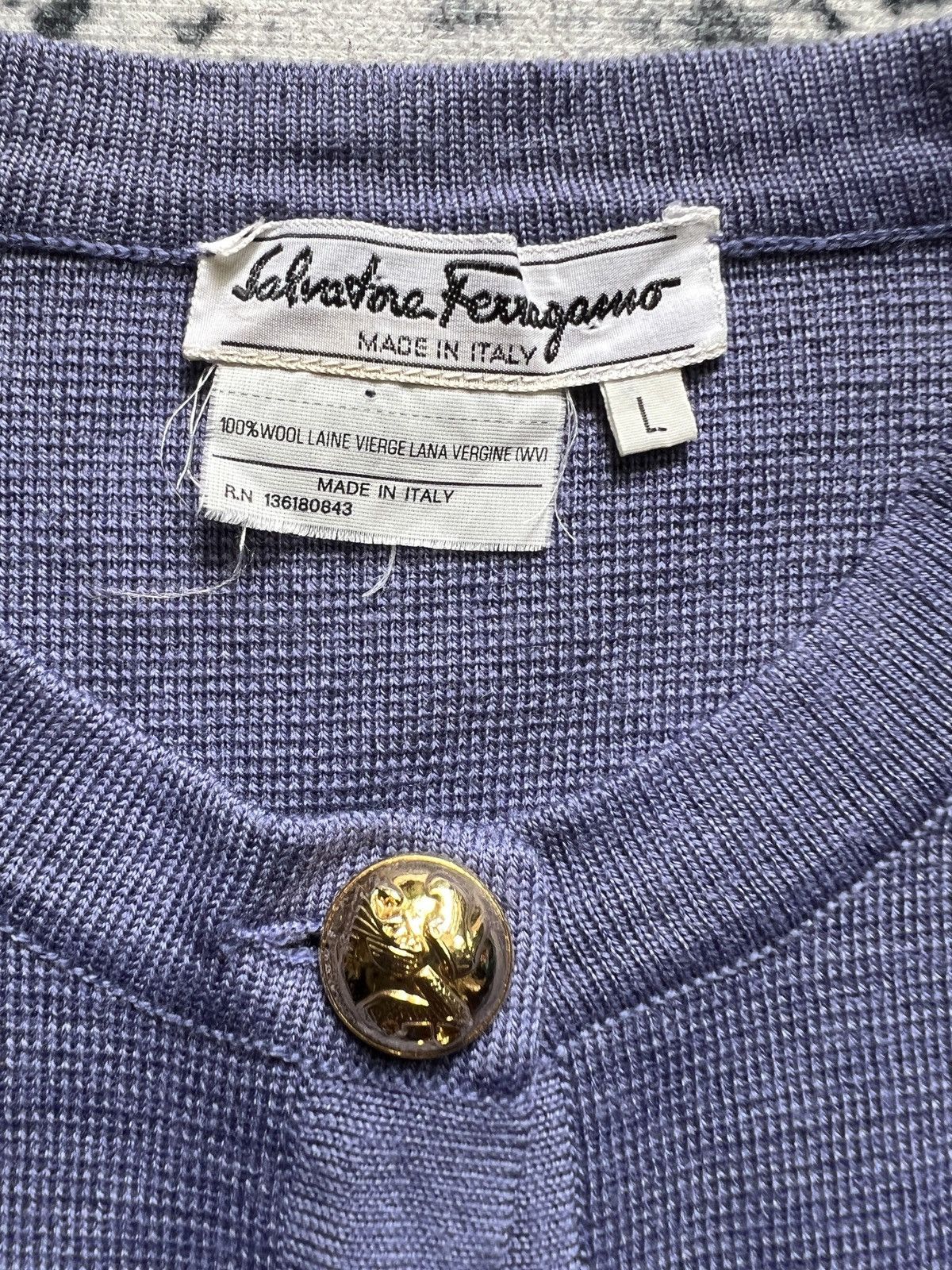 Salvatore Ferragamo Salvatore Ferragamo Knitted Long Button Up Cardigan/Sweater Size L / US 10 / IT 46 - 10 Thumbnail