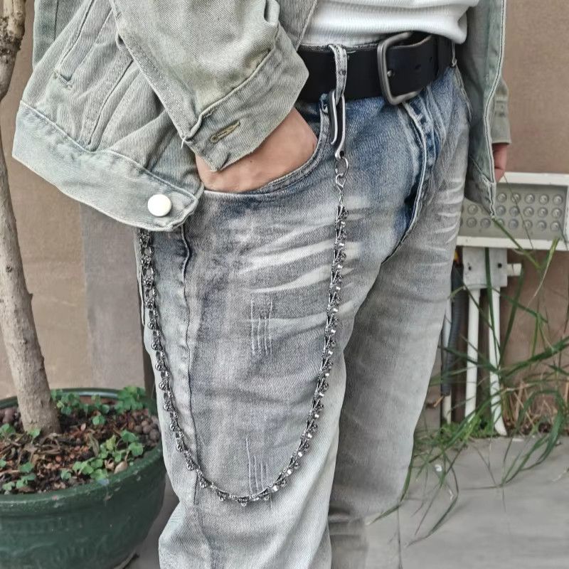 Jewelry Dark punk Style Skeleton Pants Waist Chain Size ONE SIZE - 1 Thumbnail