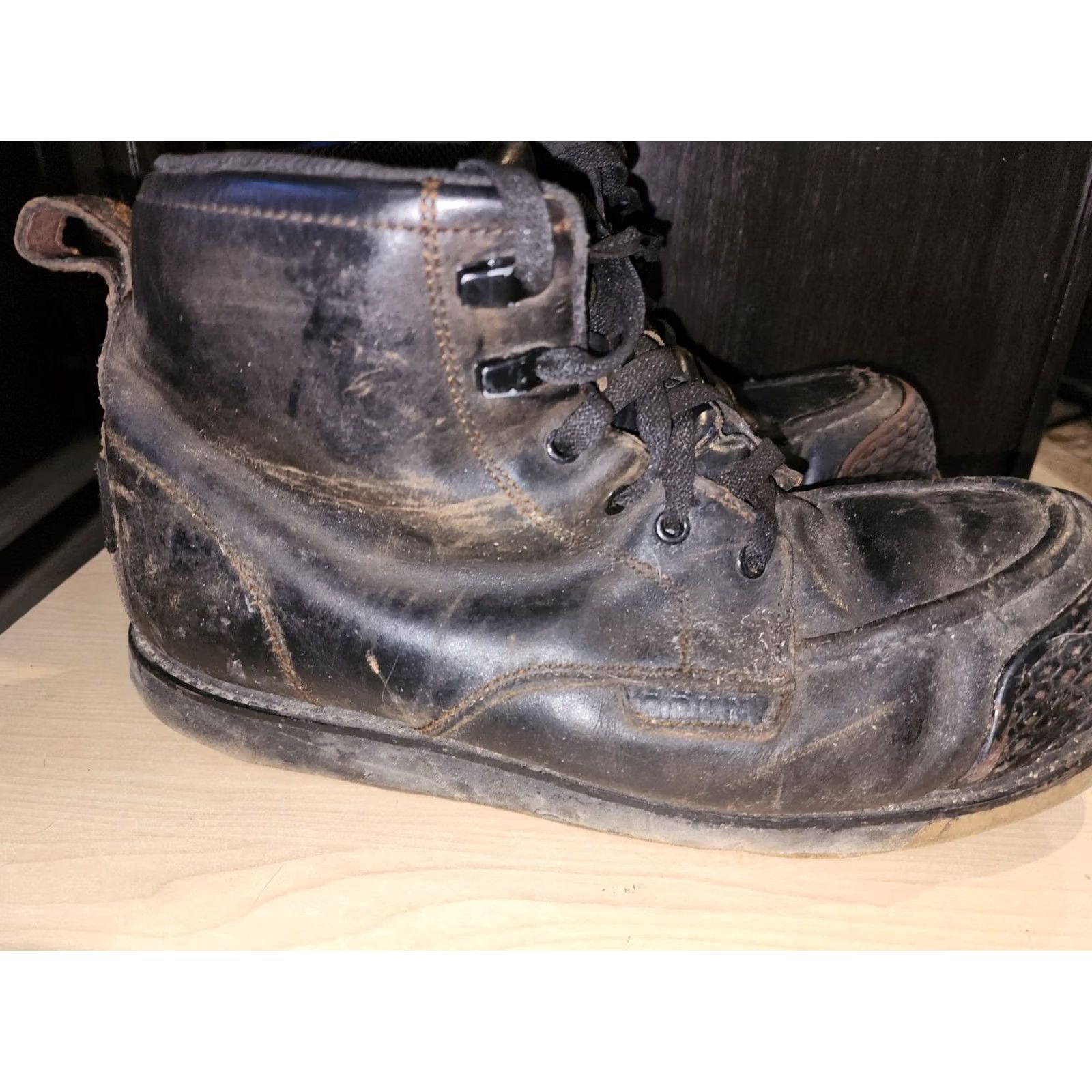 Vintage Brunt Boots Workwear The Marin Mens 11.5 Black Leather Waterproof Comp Toe Work Boots Size US 12 / EU 45 - 3 Thumbnail