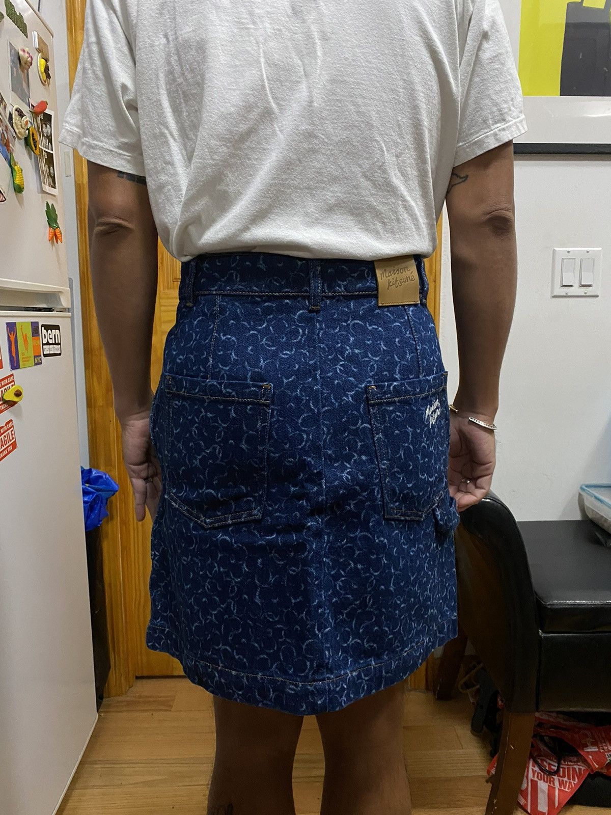 Maison Kitsune Maison Kitsuné Denim Mini Skirt Size 27" / US 4 / IT 40 - 2 Thumbnail