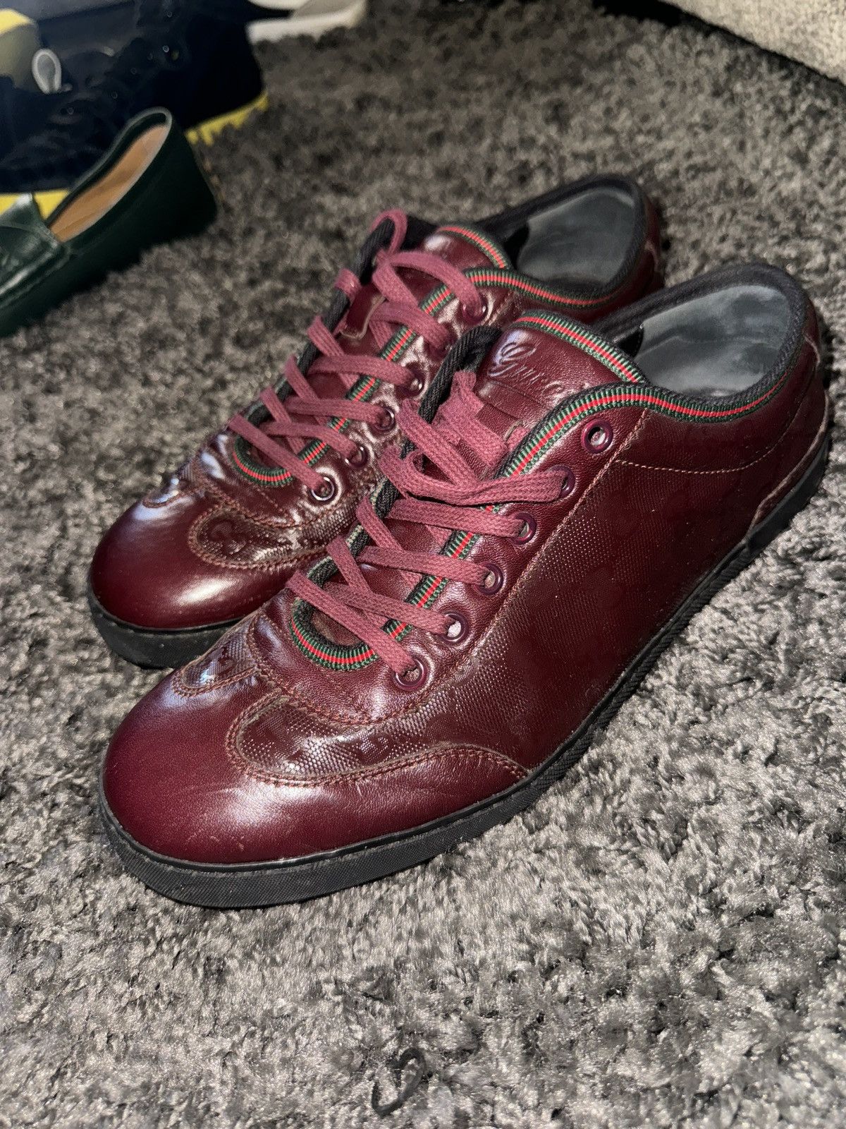 Gucci Gucci low burgundy Trainers Size US 9.5 / EU 42-43 - 2 Thumbnail