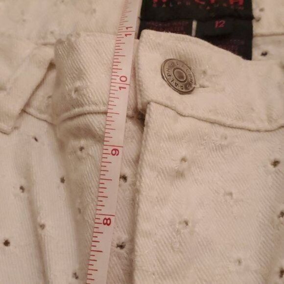 Ralph Lauren Black Label Ralph Ralph Lauren Black Label Vintage White Eyelet Cropped Size 34" / US 12 / IT 48 - 10 Thumbnail