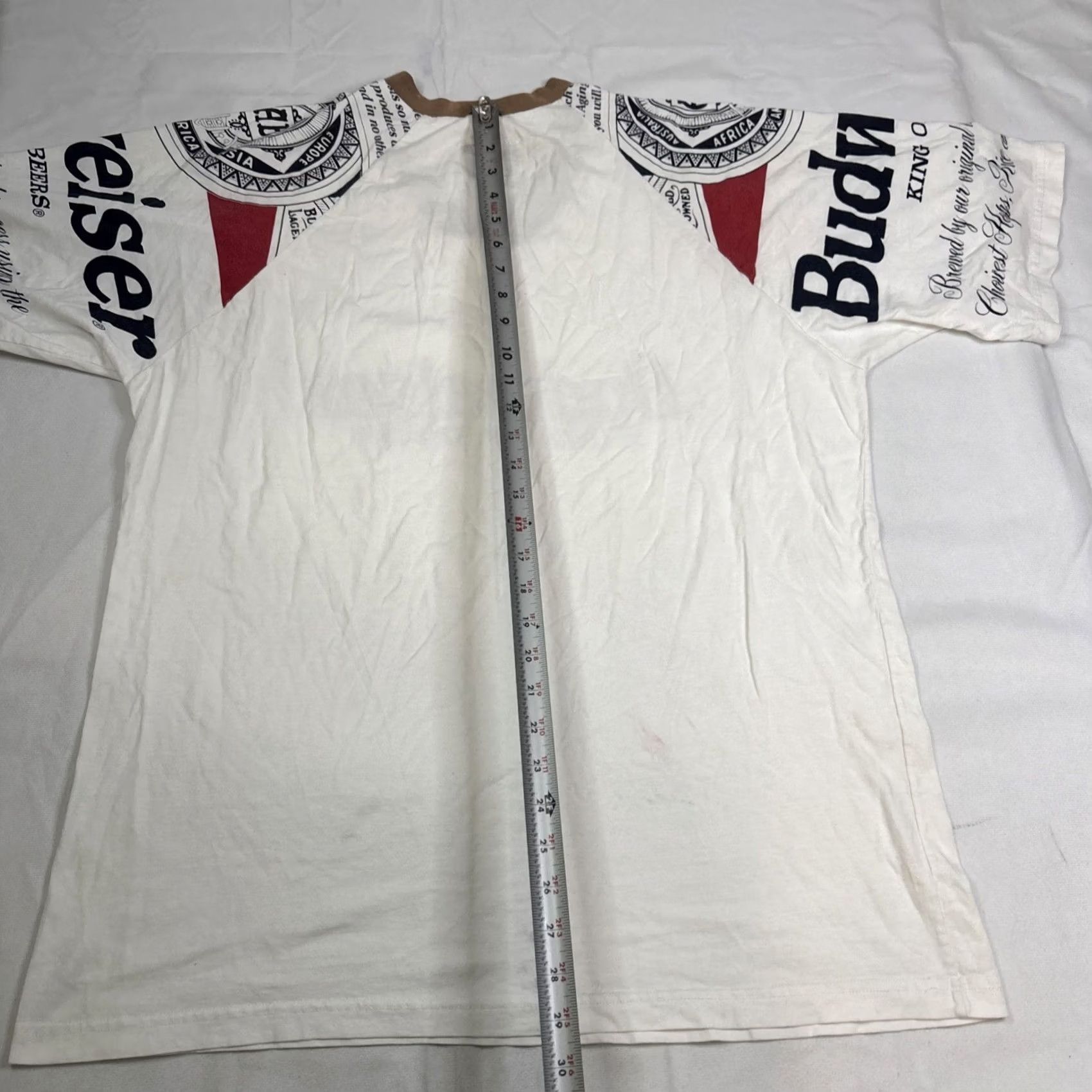 Budweiser VINTAGE Budweiser Calhoun T Shirt Men’s XL White Short Sleeve V-Neck Beer 2000 Y2K Sleeves Mens Size US XL / EU 56 / 4 - 8 Thumbnail