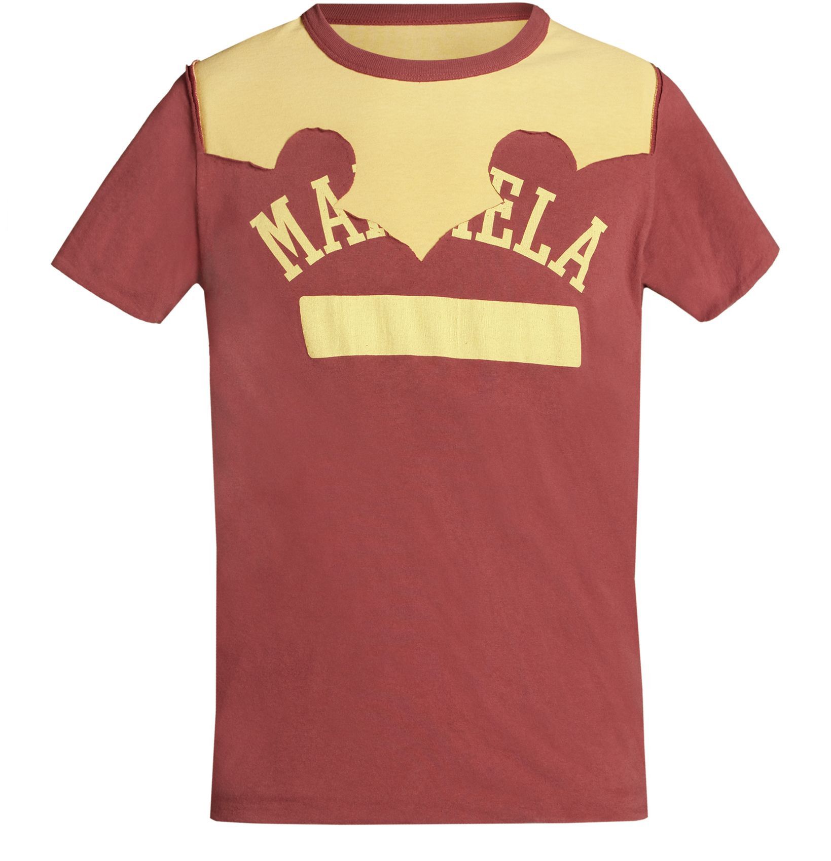 image of Maison Margiela O1W1Db10324 T-Shirts In Burgundy in Burgandy, Men's (Size Small)