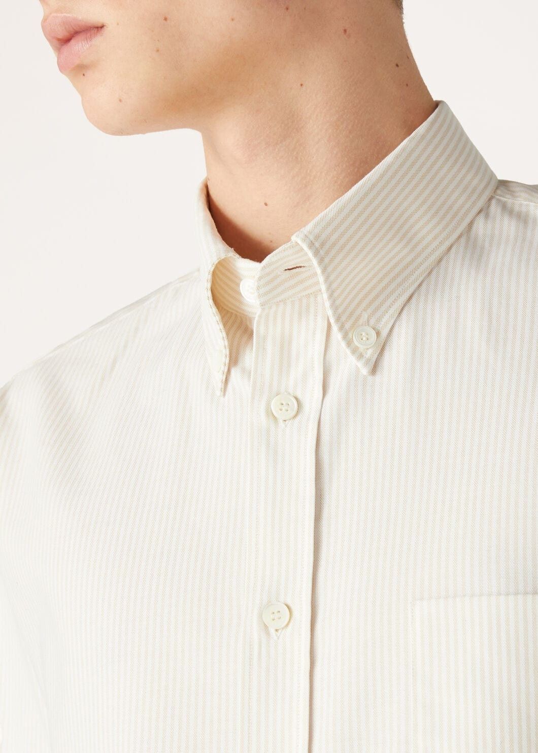 Loro Piana o1w1db10725 FAΟ7556 Elia Cotton Shirt in Off White Size US S / EU 44-46 / 1 - 2 Thumbnail