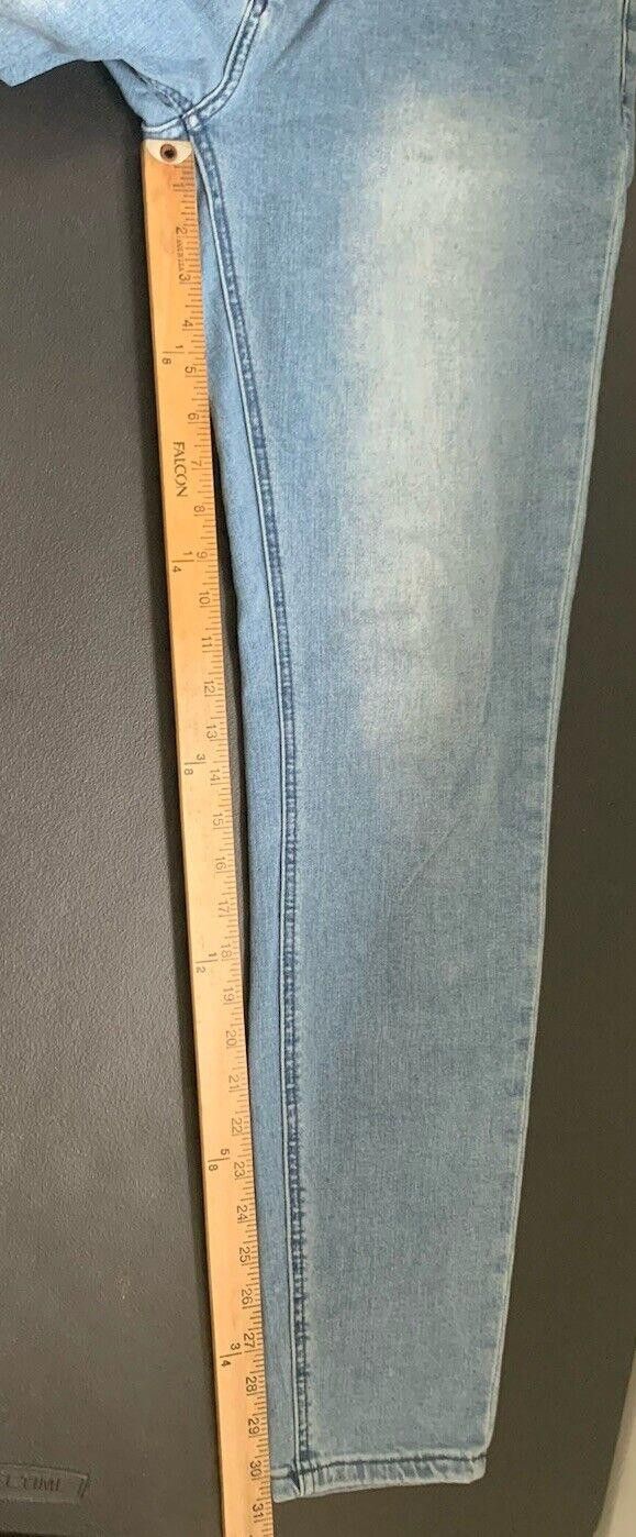 Designer Barbell Apparel Jeans Blue Denim Straight Stretch Distressed Size US 31 - 12 Thumbnail