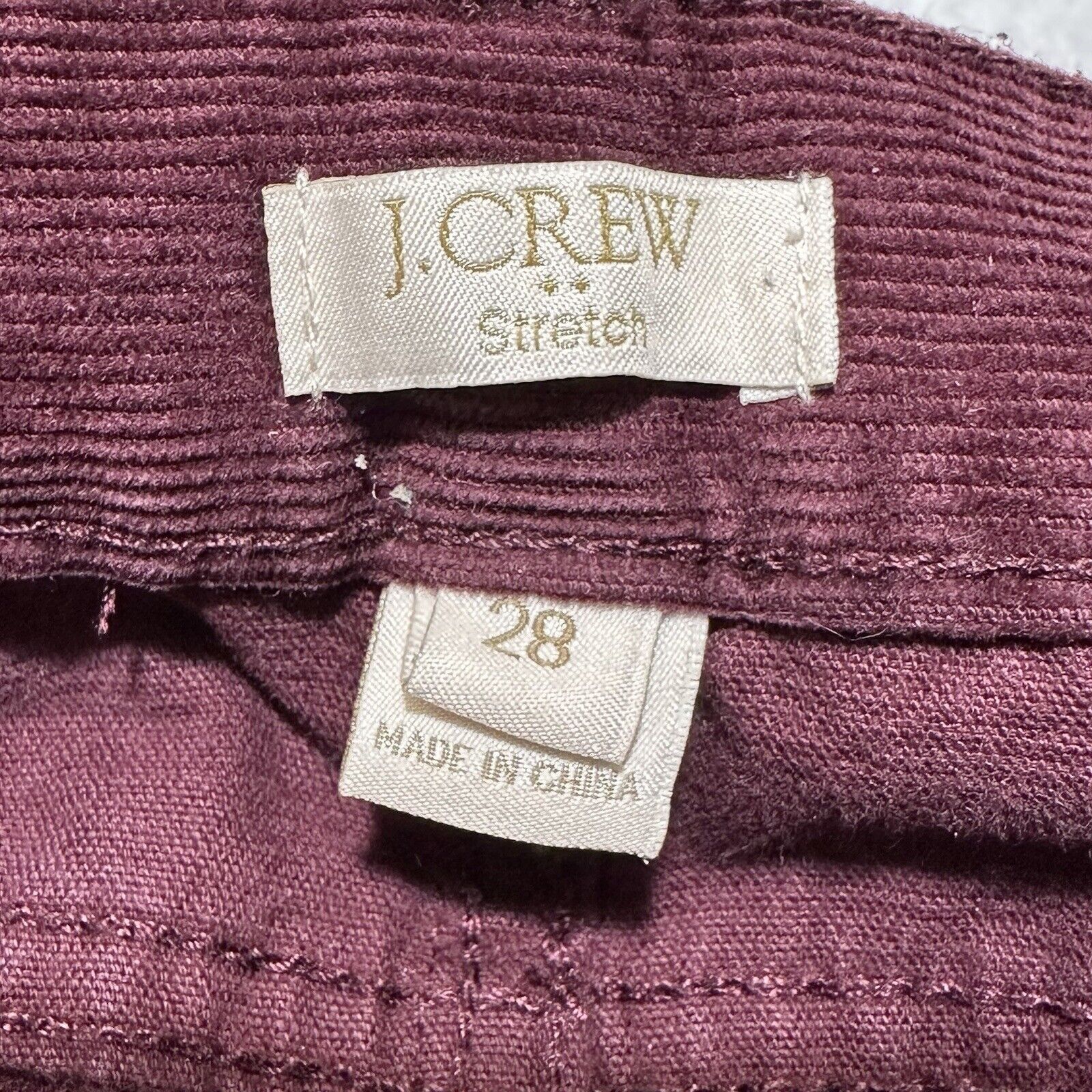J.Crew J. Crew 28 Corduroy Burgundy Skinny Leg Pants (31 x 28) Size 31" - 5 Thumbnail