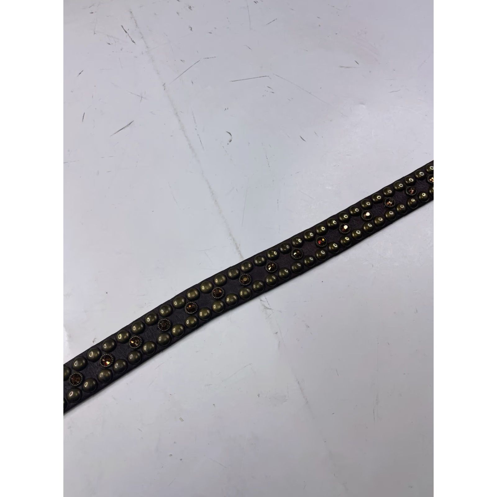 Vintage VINTAGE LEATHEROCK Studded Belt Leather Black Women Size 37 Rock Belt Accessories Womens Mens Girls Size ONE SIZE - 6 Thumbnail