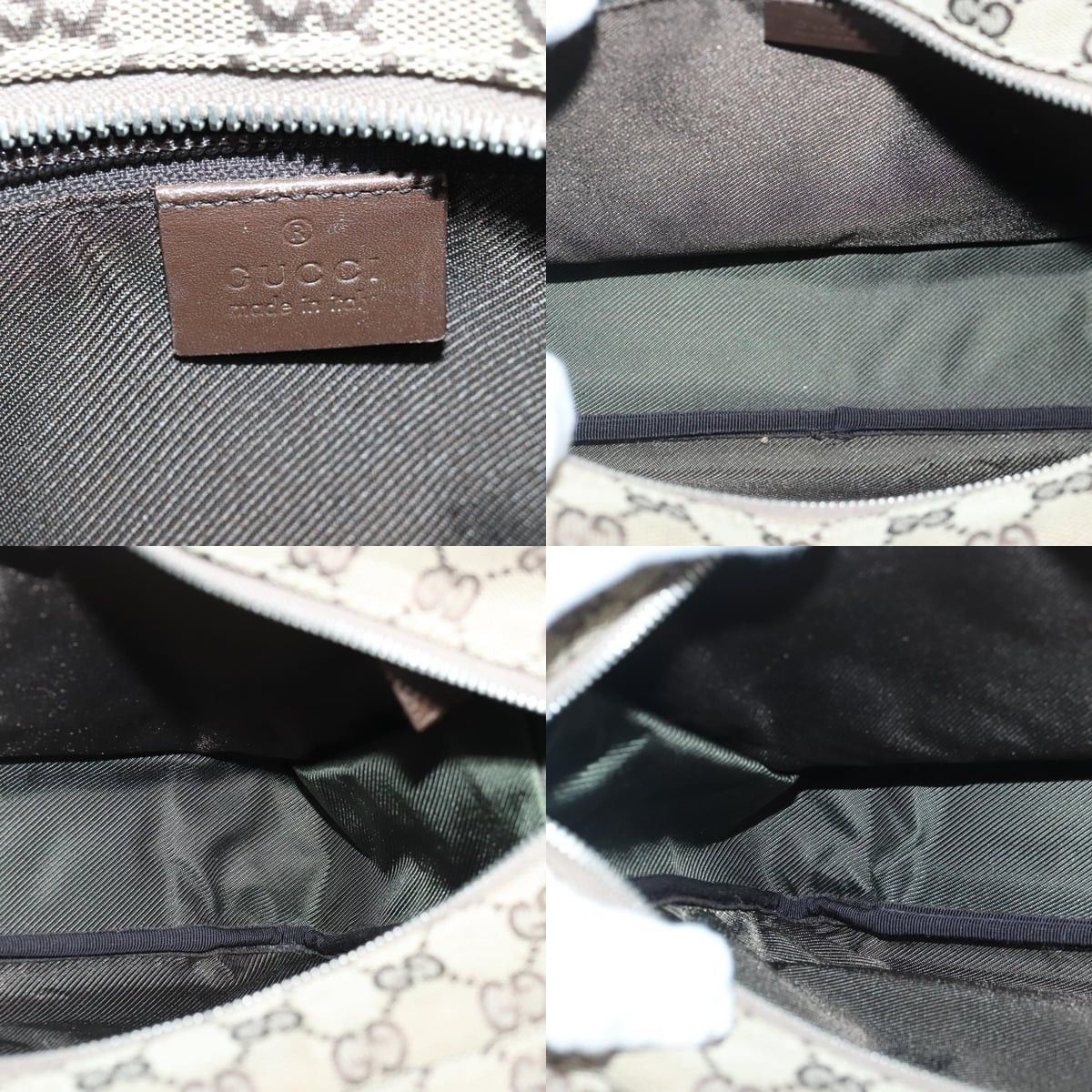 Gucci GUCCI GG Canvas Shoulder Bag Beige Silver Size ONE SIZE - 11 Thumbnail