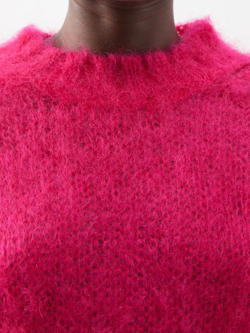 Moncler o1y1125 Round Collar Sweater in Fuchsia Size XXS / US 00 / IT 34 - 2 Thumbnail