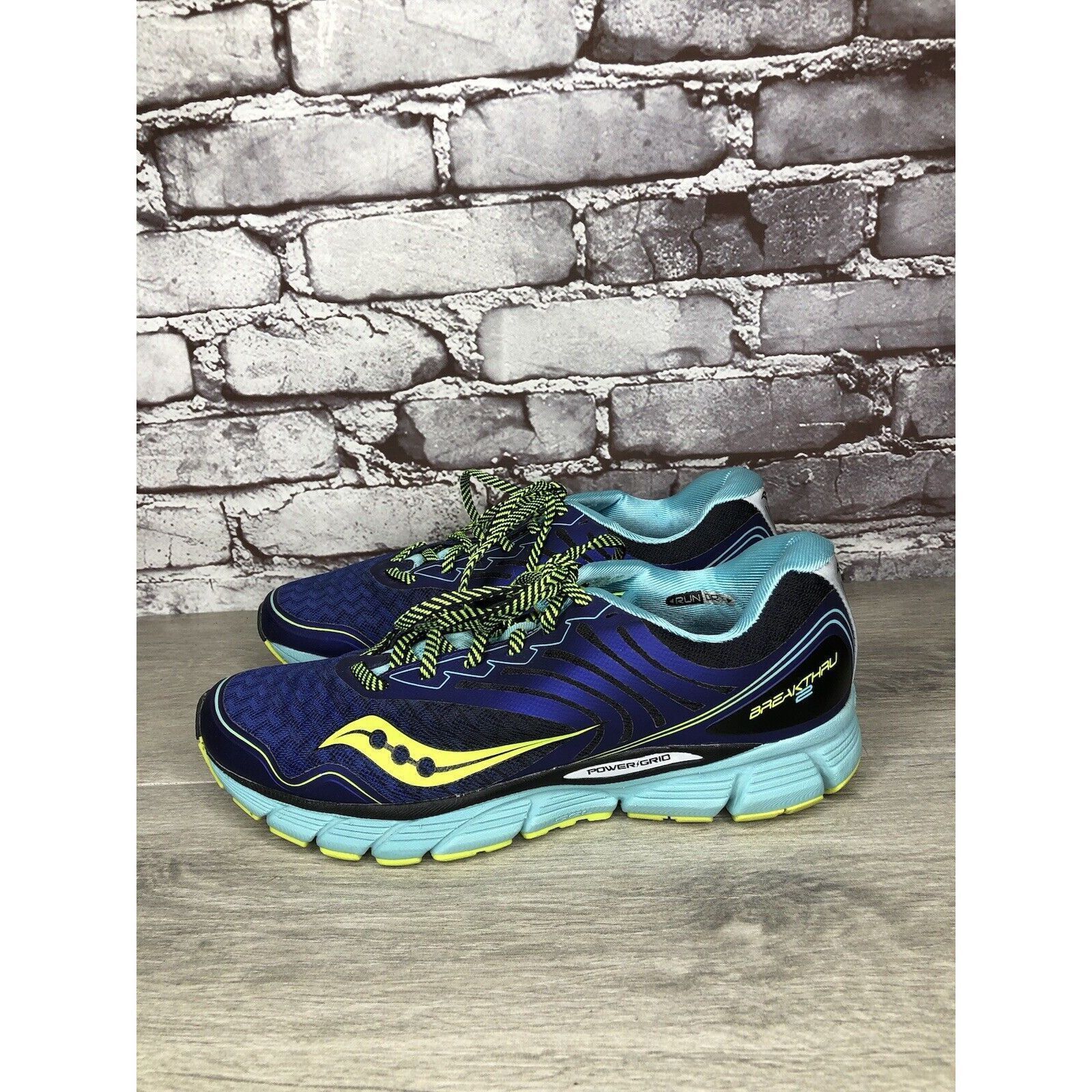 Saucony Saucony Breakthru 2 S10304-2 Purple Blue Yellow Running Shoe Size US 9.5 / IT 39.5 - 17 Thumbnail
