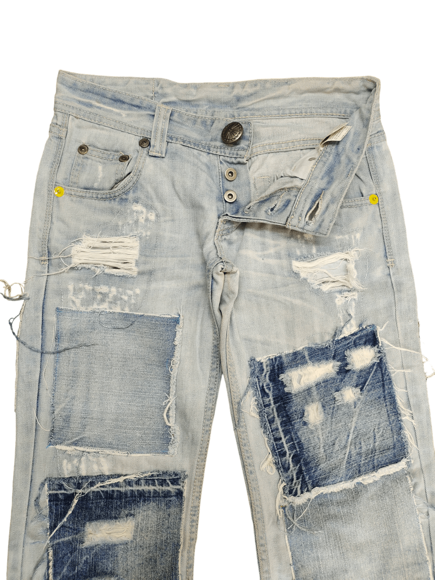 Hysteric Glamour × Undercover Vence Jpn Patchwork Distress Jeans Low Rise Undercover Style Size US 29 - 9 Thumbnail