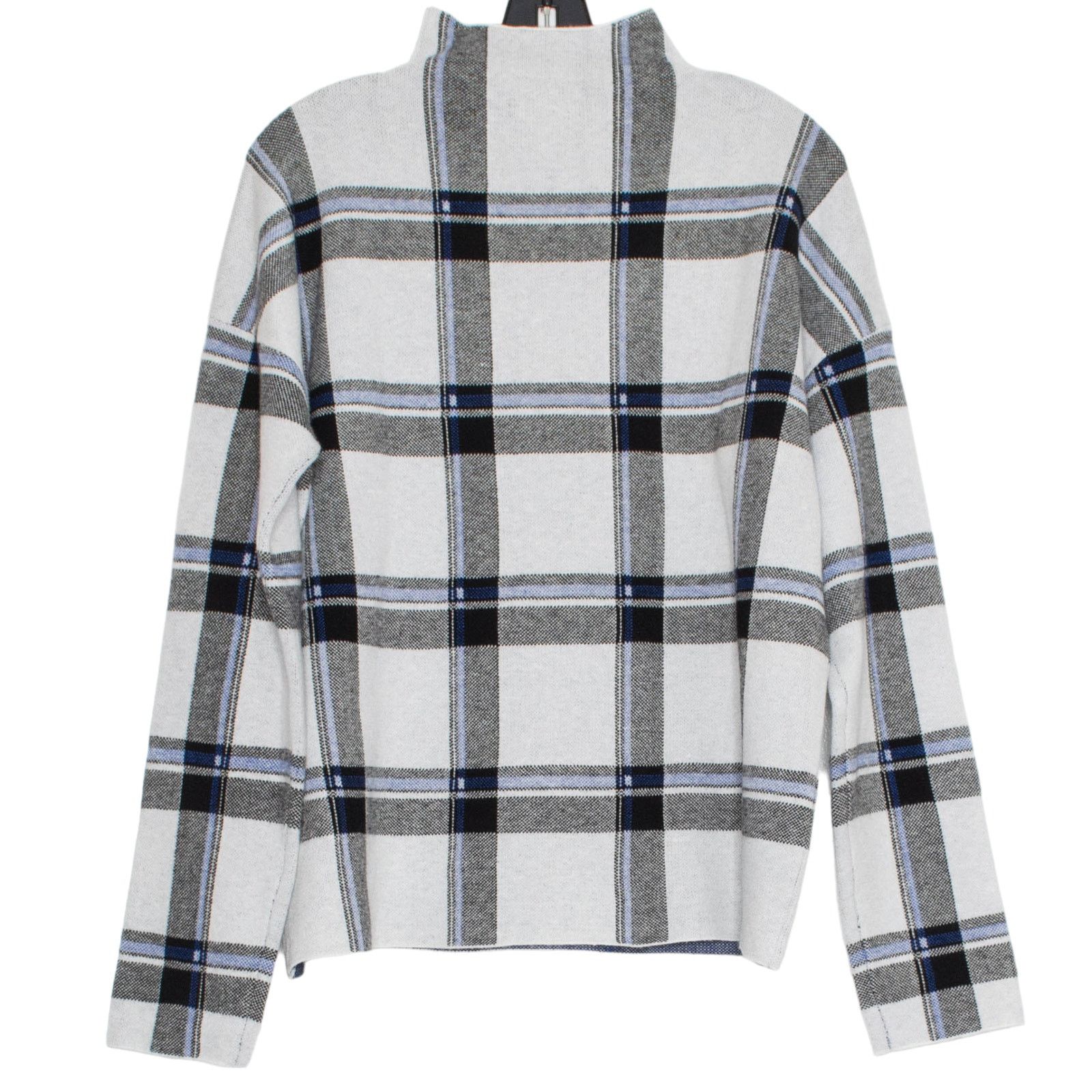 Elie Tahari Tahari Sweater Plaid Mock Neck XL Quiet Luxury Minimalist Size XL / US 12-14 / IT 48-50 - 3 Thumbnail
