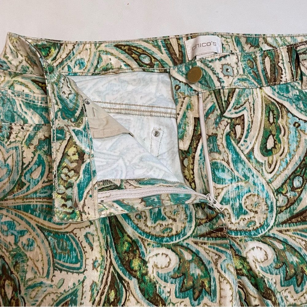 Chicos Chico's Exotic Paisley Skimmer Pants Size 2.5 US L Size 36" / US 14 / IT 50 - 6 Thumbnail