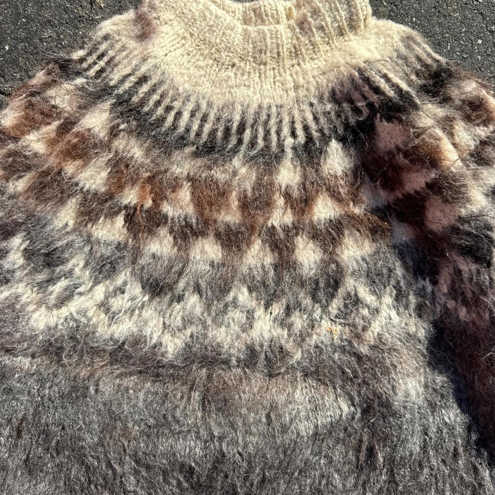 Handmade Vintage Alpaca Wool “John” Sweater – Size Medium Size M / US 6-8 / IT 42-44 - 3 Thumbnail